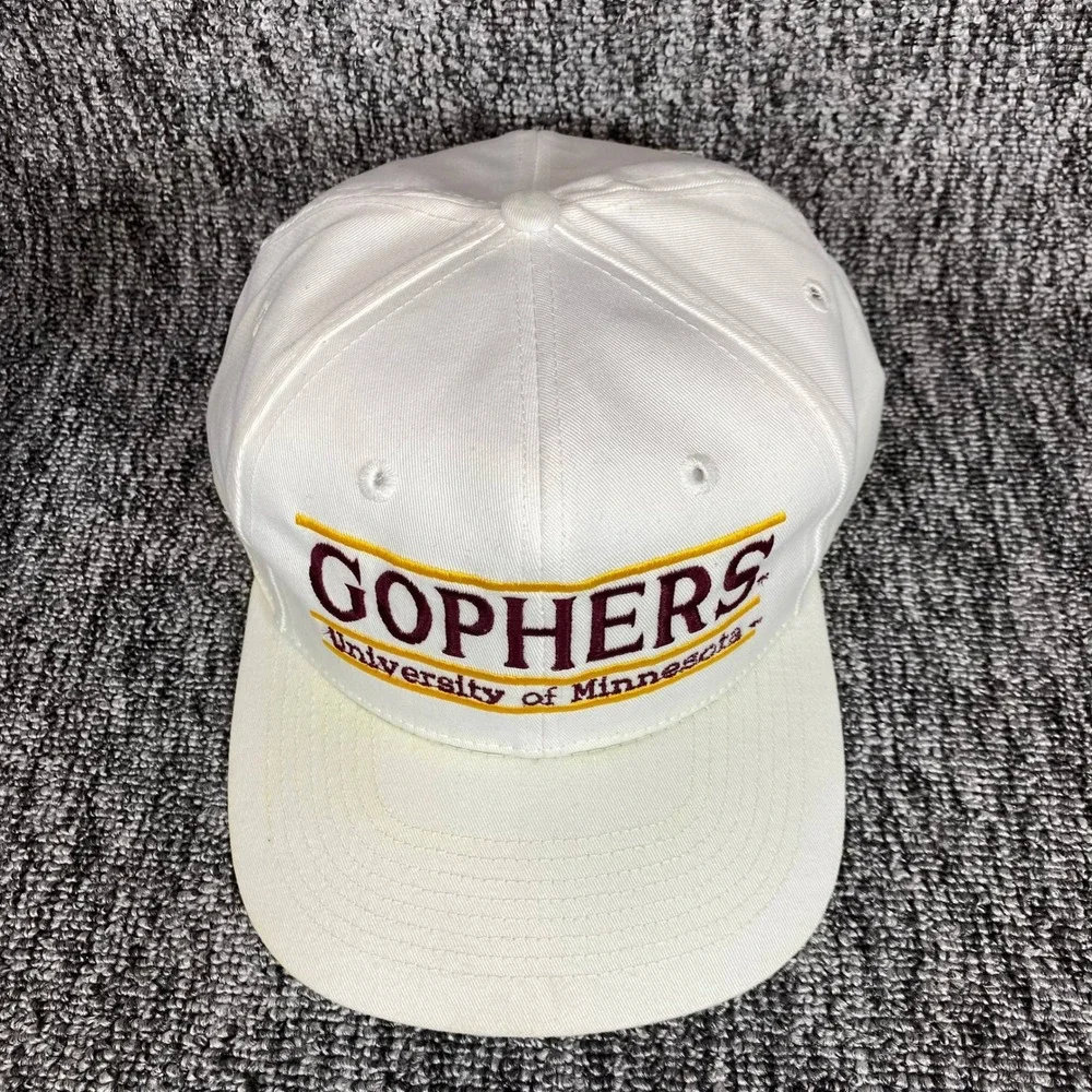 Vintage The Game Minnesota Golden Gophers The Bar Snapback Hat Cap Made Taiwan